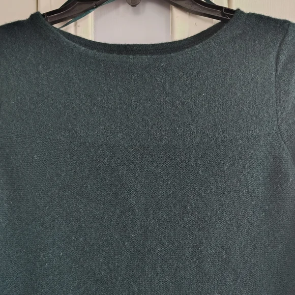 Tahari Pure Luxe Cashmere Tunic Top Dress Sweater Green XS - Picture 6 of 12
